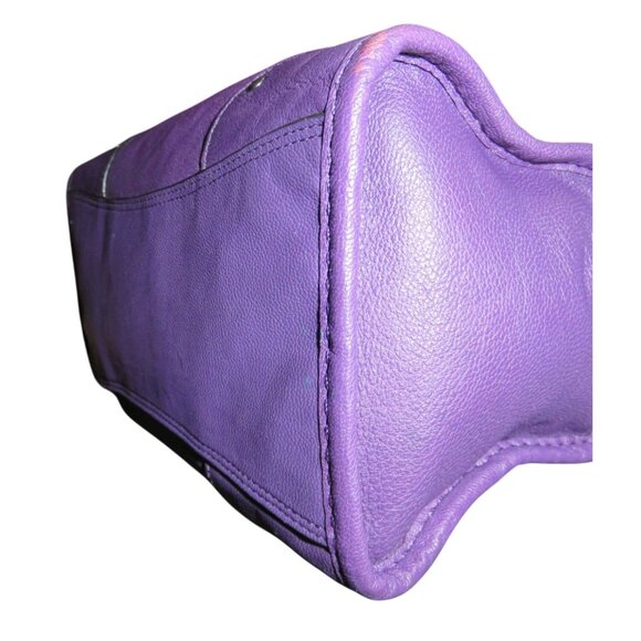 SOLD!!! Coach 2014 Rhyder 24 Vibrant Purple Leather Crossbody Satchel - Picture 11 of 13